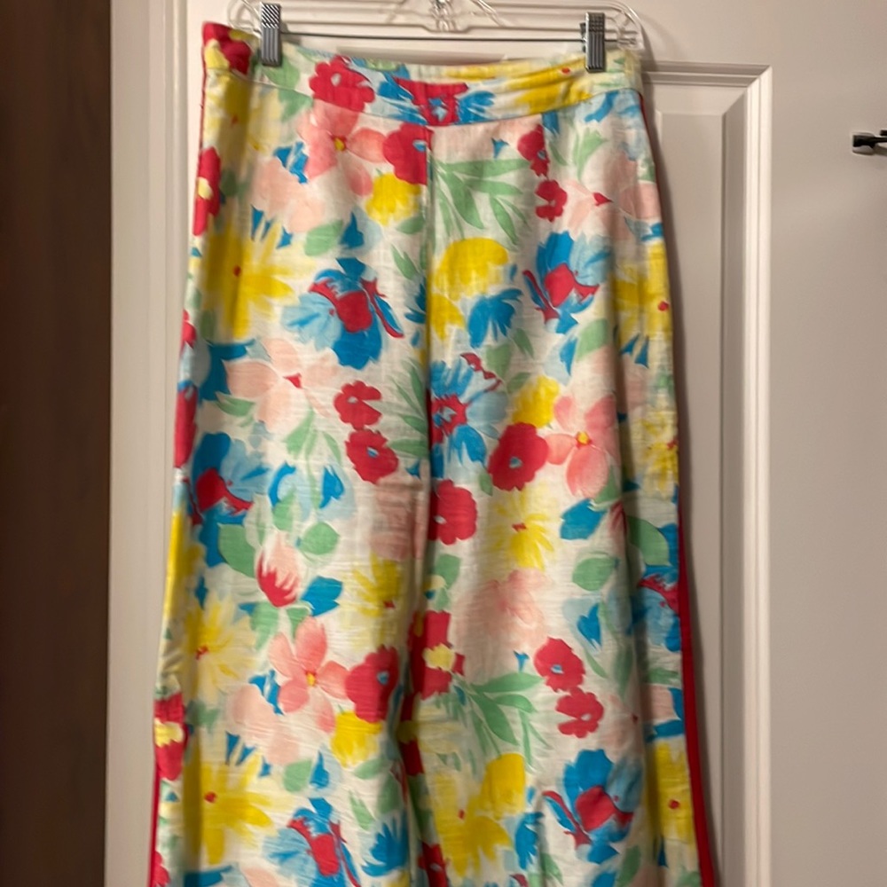 Colorful wide leg palazzo pant